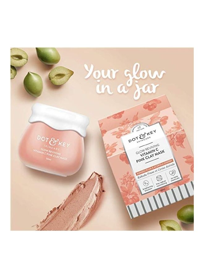 Glow Reviving Vitamin C Pink Clay Mask Pink 2.55905X3.74015X2.55905inch