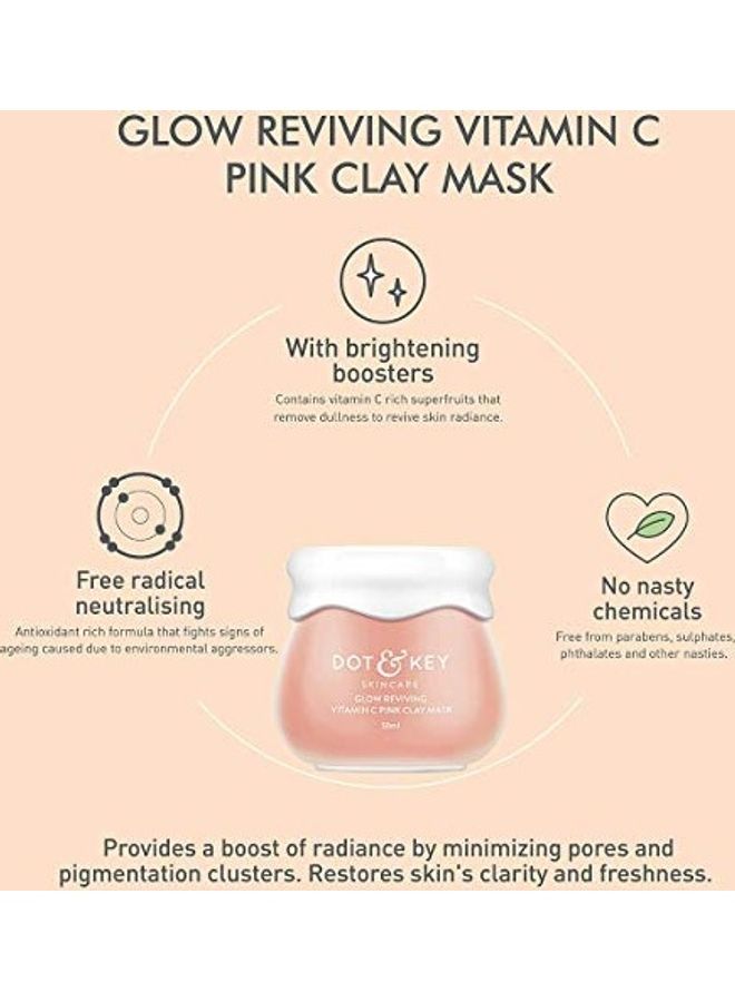 Glow Reviving Vitamin C Pink Clay Mask Pink 2.55905X3.74015X2.55905inch