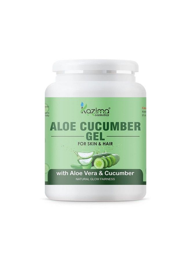 Aloe Cucumber Gel With Pure Aloe Vera & Cucumber For Face Skin & Hair Exfoliating Face Reduces Acne Scars Wrinkles Sunburn Dark Circles & Moisturizes Skin (500 Gram)