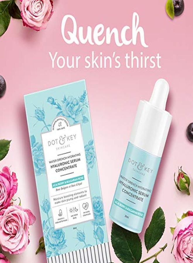 Water Drench Hydrating Hyaluronic Serum Concentrate 30Ml Hyaluronic Acid Serum With Vitamin C For Dry Skin