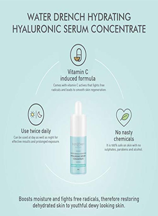 Water Drench Hydrating Hyaluronic Serum Concentrate 30Ml Hyaluronic Acid Serum With Vitamin C For Dry Skin