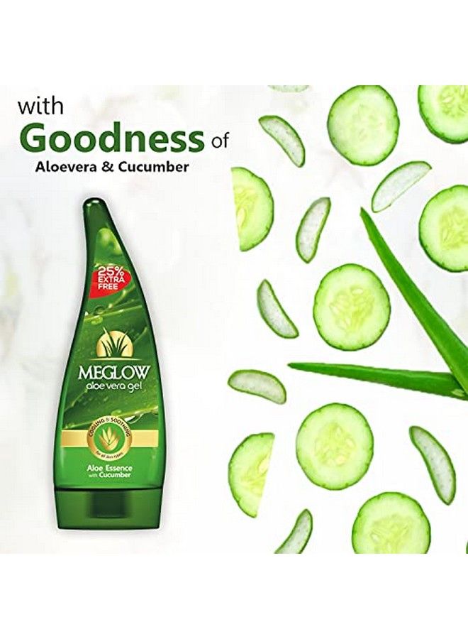Aloe Vera Gel Combo Pack Of 2 (125G Each) Enriched Aloevera And Cucumber Extract ; Paraben Free ; Cooling & Soothing For All Skin Type ; Fast Absorbing Formula Hydrated & Nourished Hair & Skin
