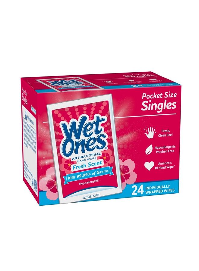 Singles Antibacterial Cleansing Wipes 1 Box Of 24 Singles