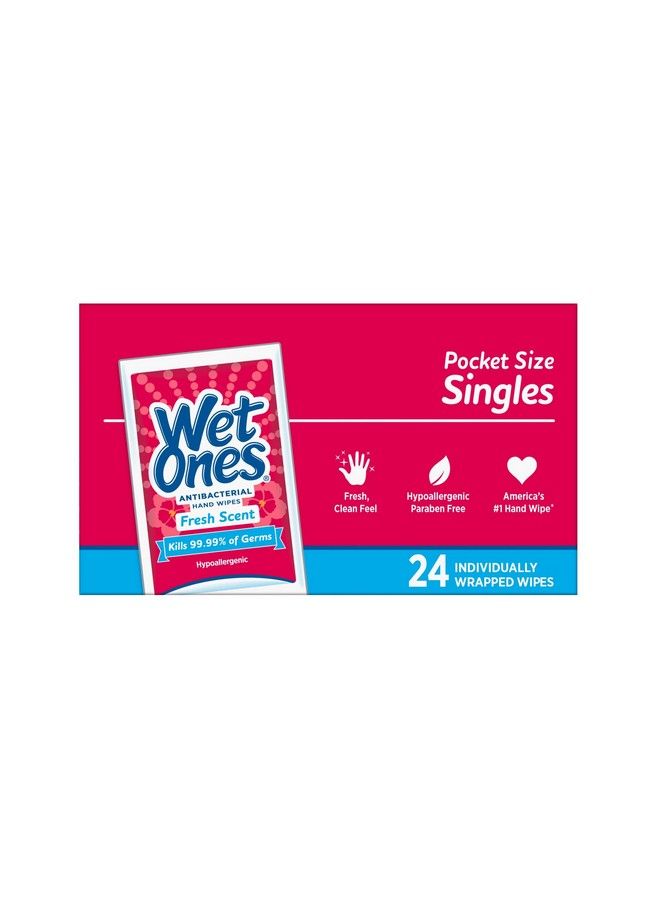 Singles Antibacterial Cleansing Wipes 1 Box Of 24 Singles