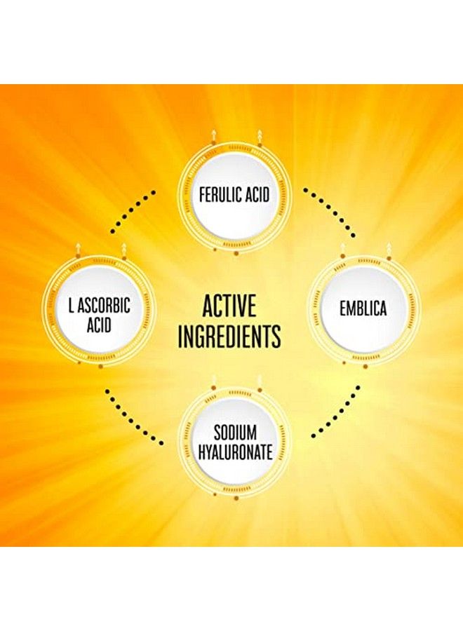 Vitamin C Glow Serum For Glowing Skin Tan Reduction Even Skin Tone 20 Ml With 15% L Ascorbic Acid & Ferulic Acid