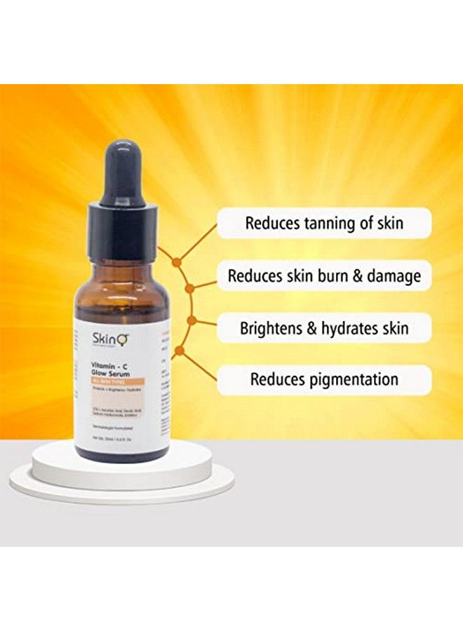 Vitamin C Glow Serum For Glowing Skin Tan Reduction Even Skin Tone 20 Ml With 15% L Ascorbic Acid & Ferulic Acid