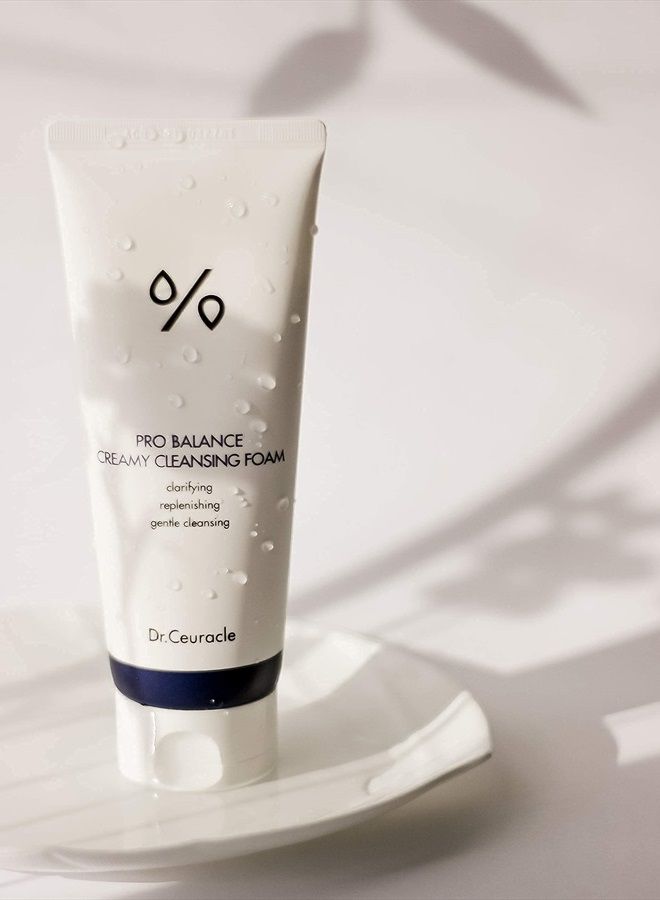 [Dr.Ceuracle] Pro Balance Creamy Cleansing Foam | Probiotics Complex Cleanser | Cruelty-Free Daily Face Wash & Pore Minimizer | Hydrating Gentle Face Cleanser | All Skin Types Including Sensitive | Nu