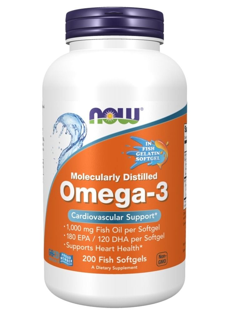 Now Omega 3, 200 Softgels, 1000 mg