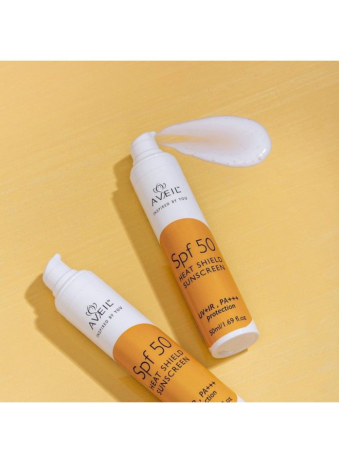 Heat Shield Gel Sunscreen Spf 50 ; Normal Oily Or Acne Prone Skin ; Paraben & Paraffin Free ; Sun Protector With Uv+Ir & Pa+++ ; Dermatologically Tested For All Skin Types ; Pack Of 2 X 50 Ml