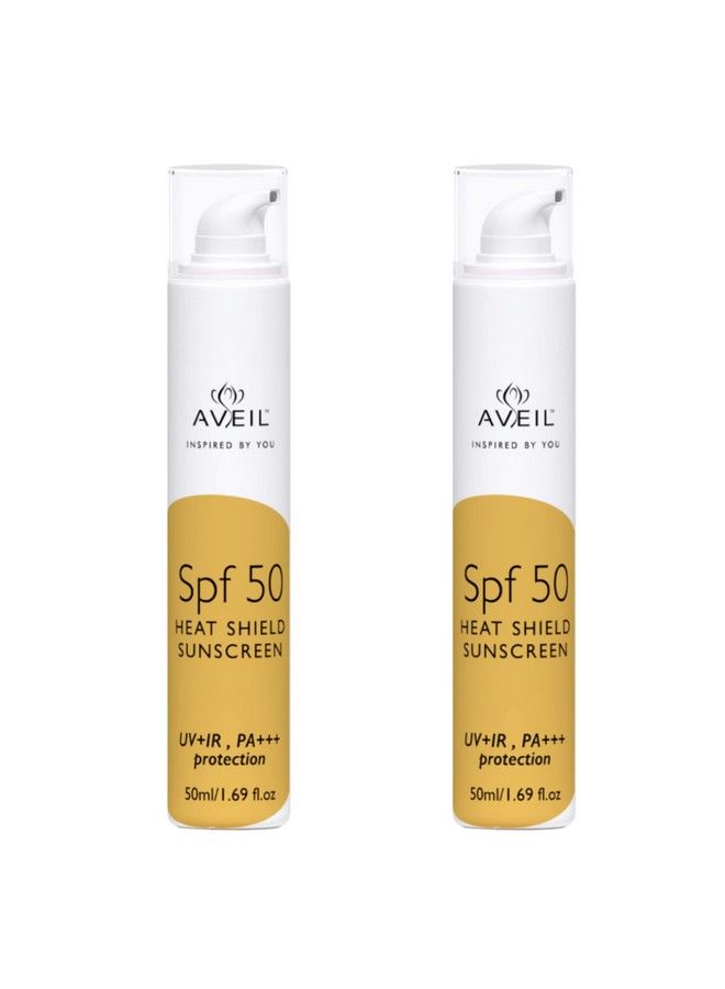 Heat Shield Gel Sunscreen Spf 50 ; Normal Oily Or Acne Prone Skin ; Paraben & Paraffin Free ; Sun Protector With Uv+Ir & Pa+++ ; Dermatologically Tested For All Skin Types ; Pack Of 2 X 50 Ml