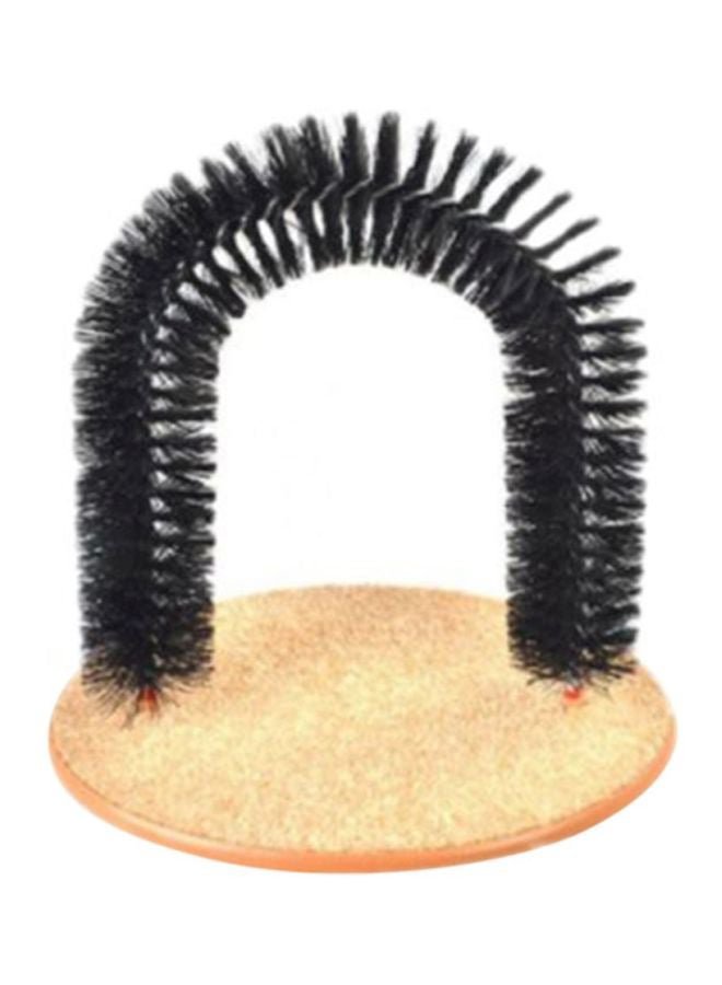 Self Groomer Scratching Base Deshedding Tool Catnip Black/Beige