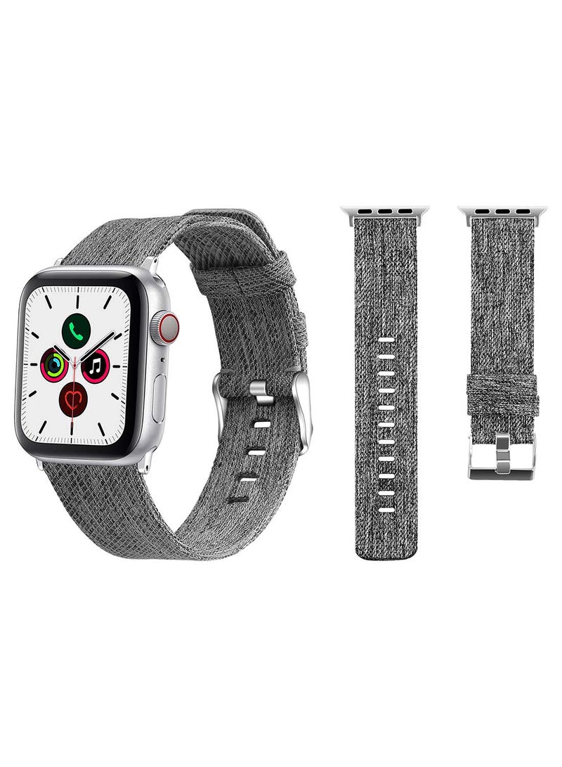 Fabric Replacement Band  For Apple Watch Series 5/4/3/2/1 40/38mm Grey