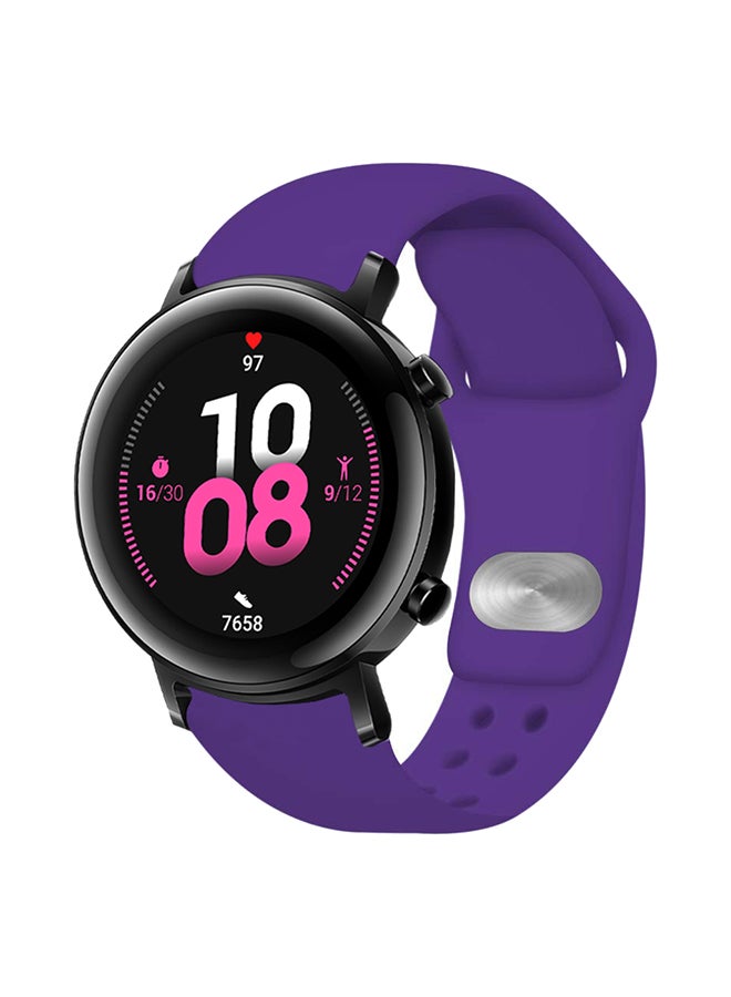 Solid Silicon Replacement Band For Huawei Watch GT 2 Purple