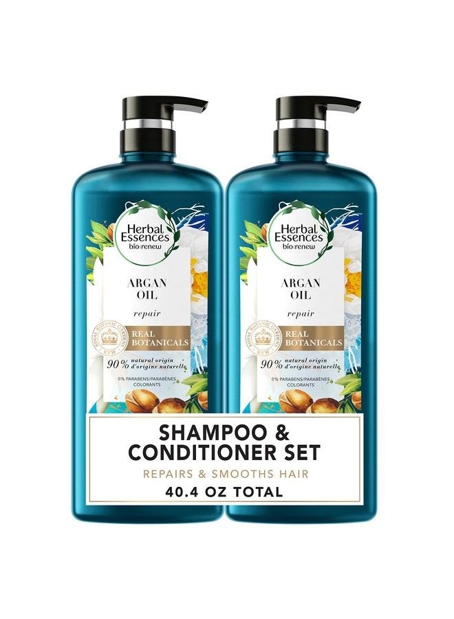 Shampoo And Conditioner Set Repairing Argan Oil Of Morocco With Natural Source Ingredients Color Safe Biorenew 20.2 Fl Oz 2 Count