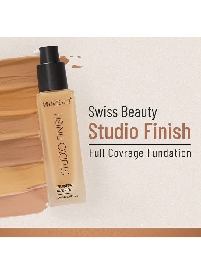 Studio Full Coverage Face Cream Makeup Foundation (Medium Pale 30Ml) Matte Finish