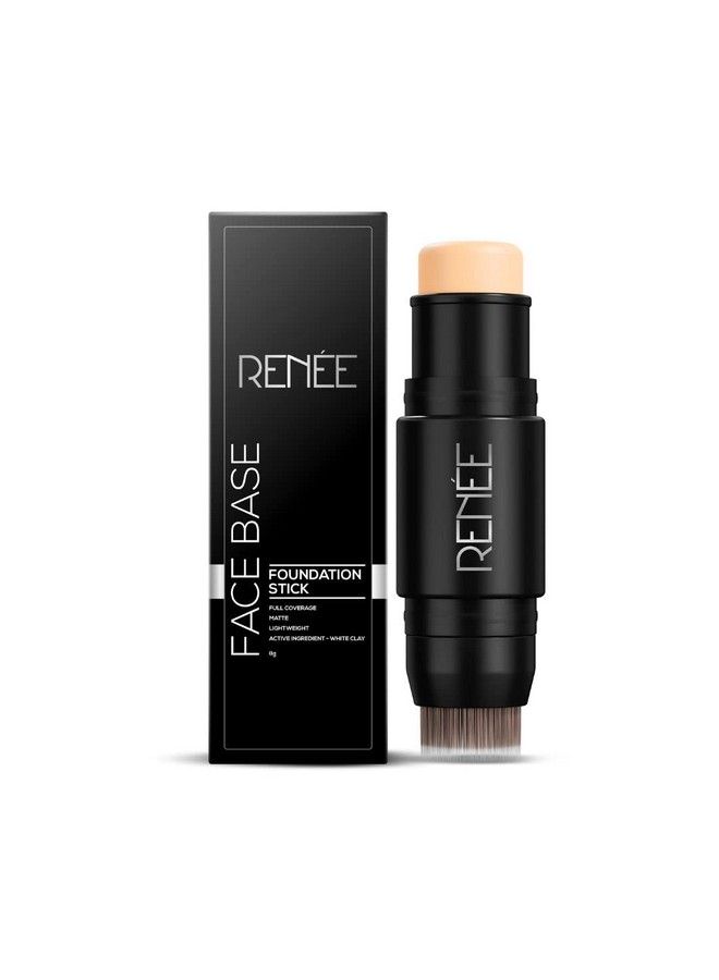 Face Base Foundation Stick With Applicator Chai Tea 8Gm; Enriched With White Clay; Weightless & Longlasting Formula; Velvet Matte Finish