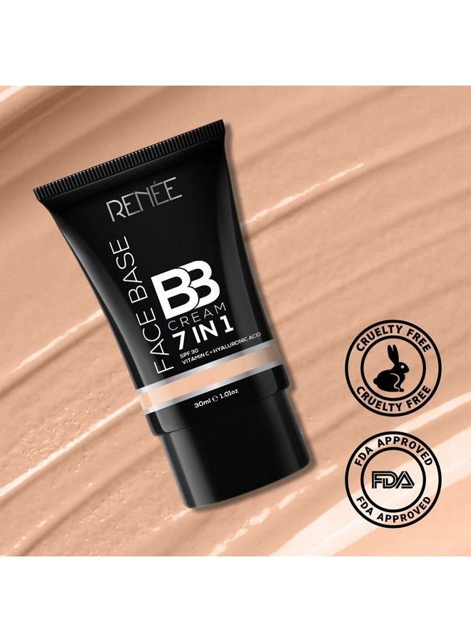 Face Base Bb Cream 7 In 1 With Spf 30 Pa+++Butterscotch 30Ml; Enriched With Hyaluronic Acid & Vitamin C; Hydrates Nourishes & Smoothens Skin