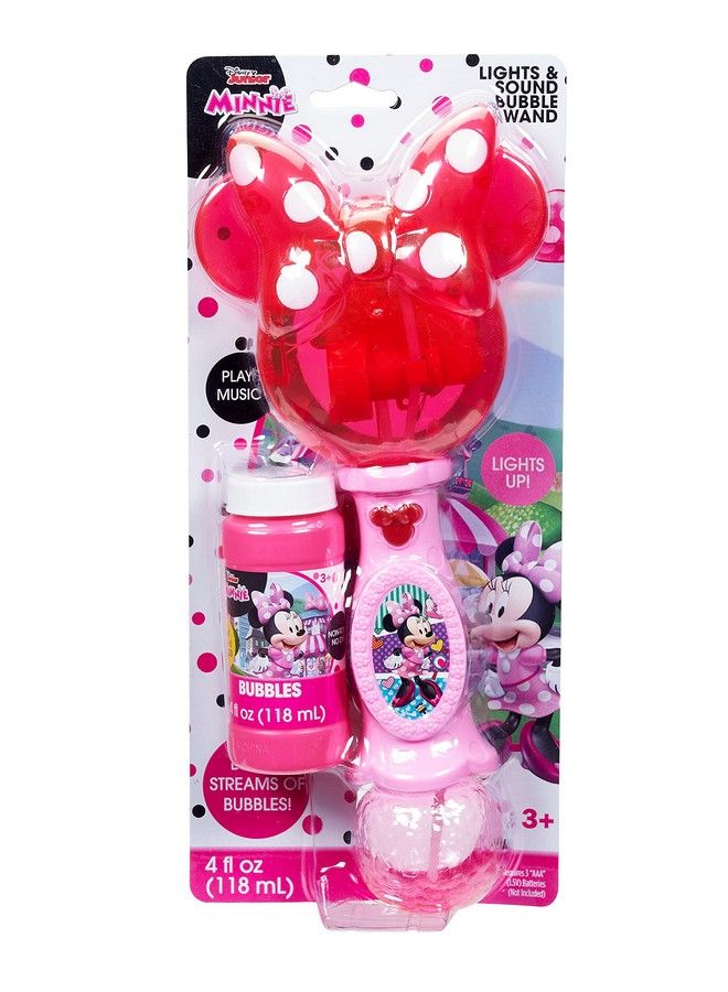 Disney Minnie Mouse Light And Sound Musical Bubble Wand Includes Bubble Solution Multi (2051)