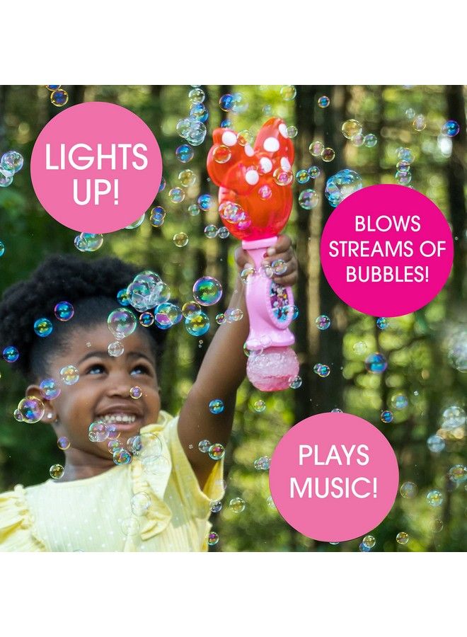 Disney Minnie Mouse Light And Sound Musical Bubble Wand Includes Bubble Solution Multi (2051)