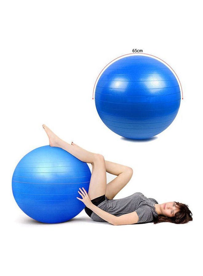 Yoga Pilates Strength Training Blue Anti Burst Gym Ball 65Cm Exercise Home Pregnancy Birthing Ball 65cm
