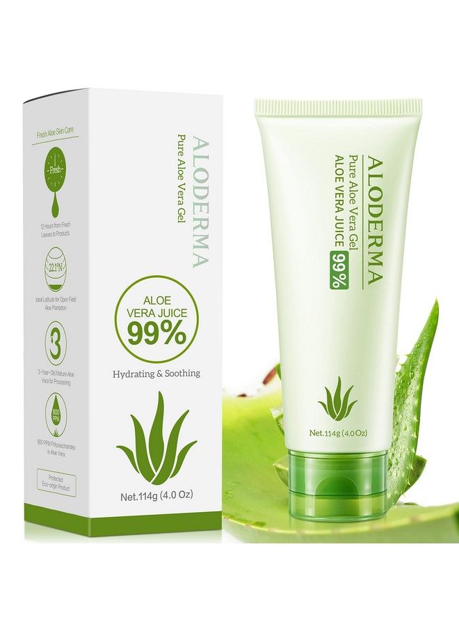99% Organic Aloe Vera Gel Bottled Within 12 Hours Of Harvest (114G 4.0 Oz) No Sticky Residue No Powder Concentrates Or Water Added Ecofriendly