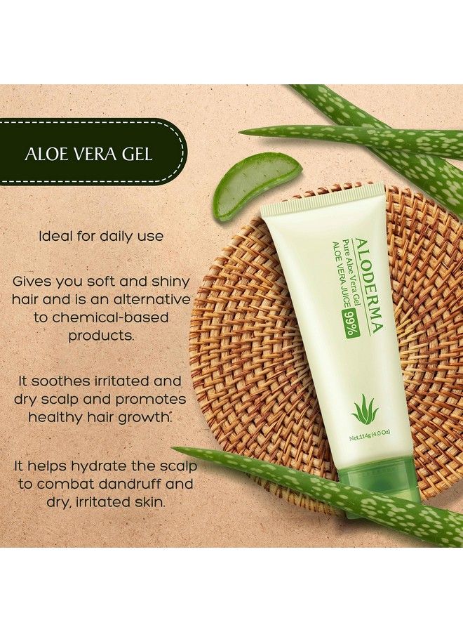99% Organic Aloe Vera Gel Bottled Within 12 Hours Of Harvest (114G 4.0 Oz) No Sticky Residue No Powder Concentrates Or Water Added Ecofriendly