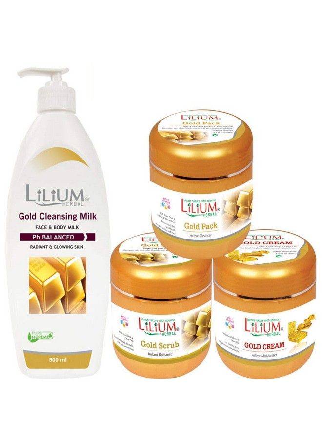 Herbal Skin Care Gold Combo Kit (500Gm Each) Pack Of 4Gc665