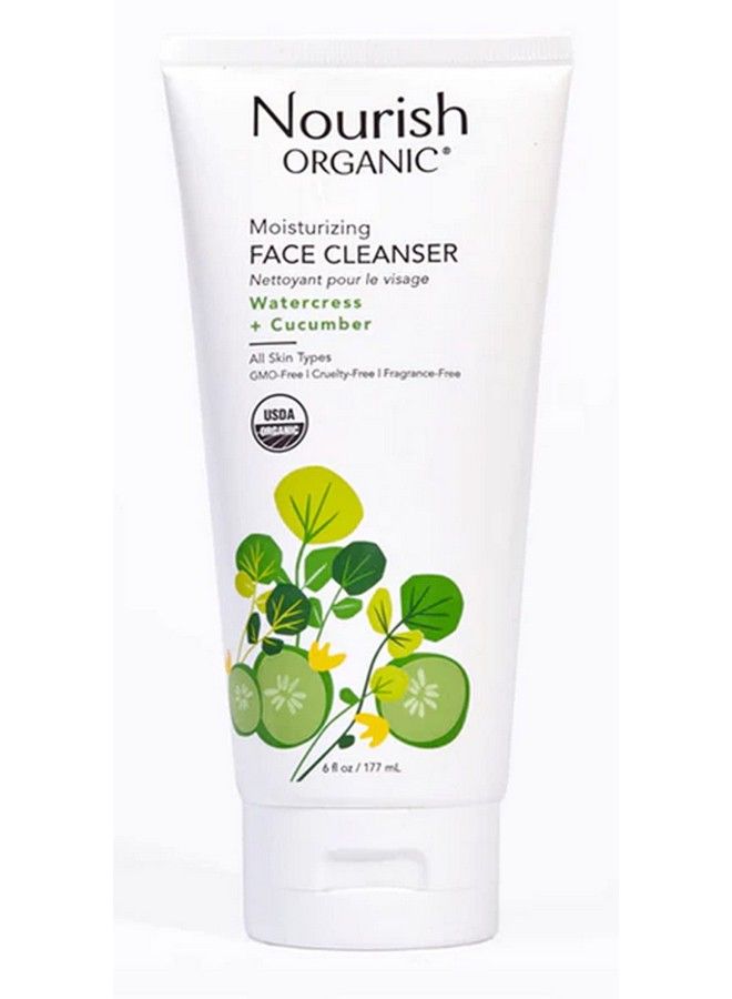 Moisturizing Face Cleanser With Aloe Vera/Watercress/Cucumber (Natural Source Of Vitamin C) Face Wash For Women Organic Face Wash For Sensitive Skin 6 Fl Oz