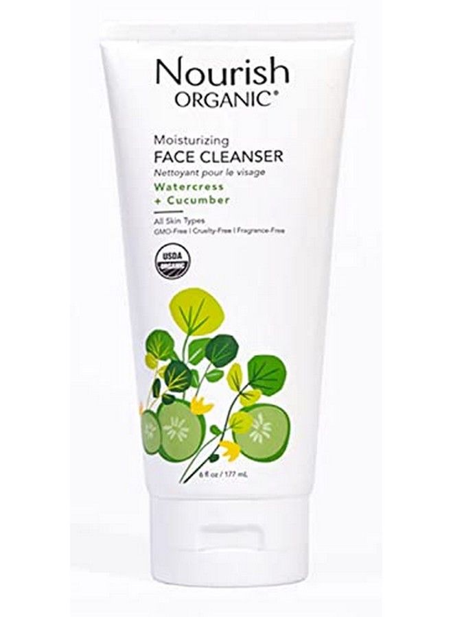 Moisturizing Face Cleanser With Aloe Vera/Watercress/Cucumber (Natural Source Of Vitamin C) Face Wash For Women Organic Face Wash For Sensitive Skin 6 Fl Oz