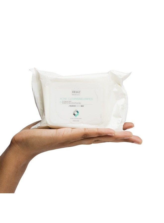 Suzanobagimd On The Go Cleansing Wipes For Oily Or Acne Prone Skin 25 Count Pack Of 1