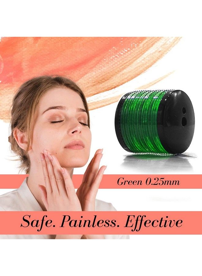 Skin Roller With 540 Titanium Alloy Needles (0.25Mm Green)