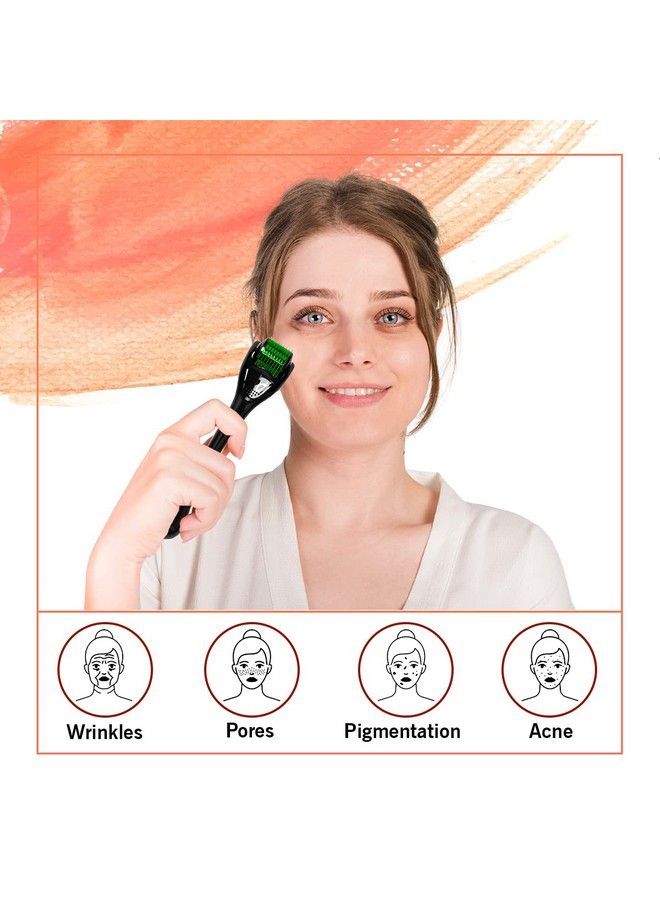 Skin Roller With 540 Titanium Alloy Needles (0.25Mm Green)