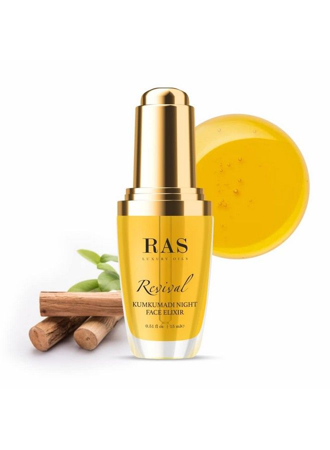 Revival Kumkumadi Night Face Elixir; Enriched With Saffron ; Reduces Signs Of Ageing Wrinkles And Fine Lines Hydrates Skin (15 Ml)