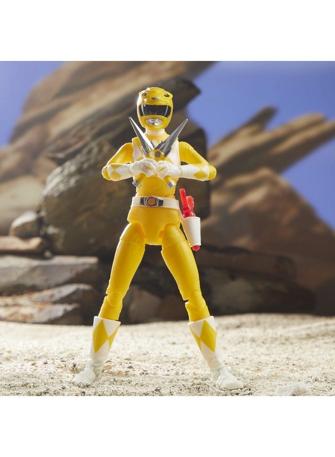 Lightning Collection 6Inch Mighty Morphin Yellow Ranger Collectible Action Figure Toy With Accessories