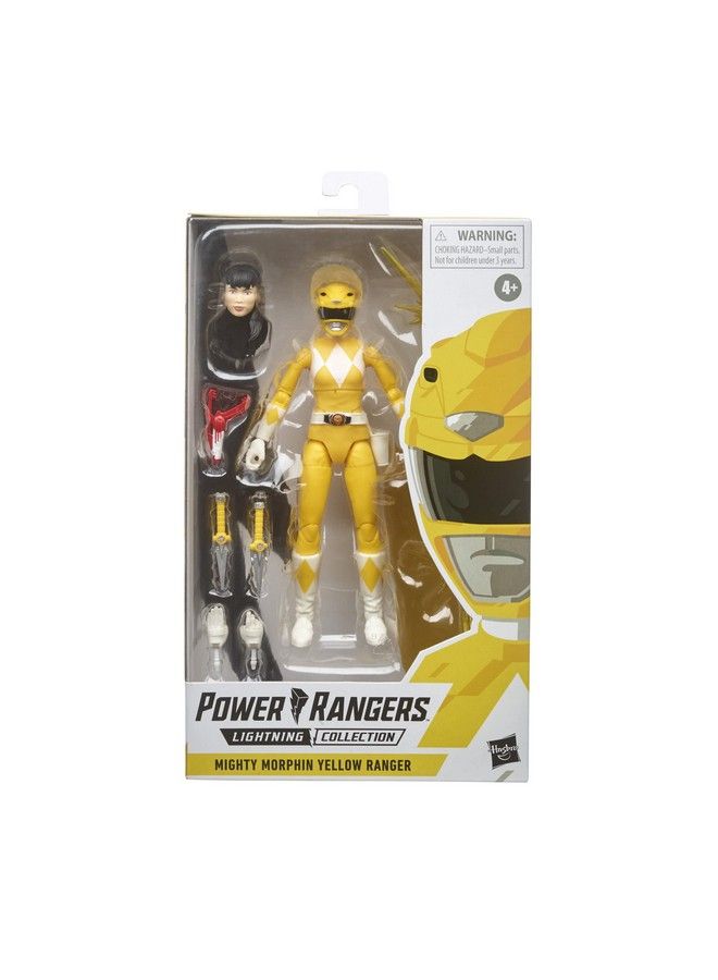 Lightning Collection 6Inch Mighty Morphin Yellow Ranger Collectible Action Figure Toy With Accessories