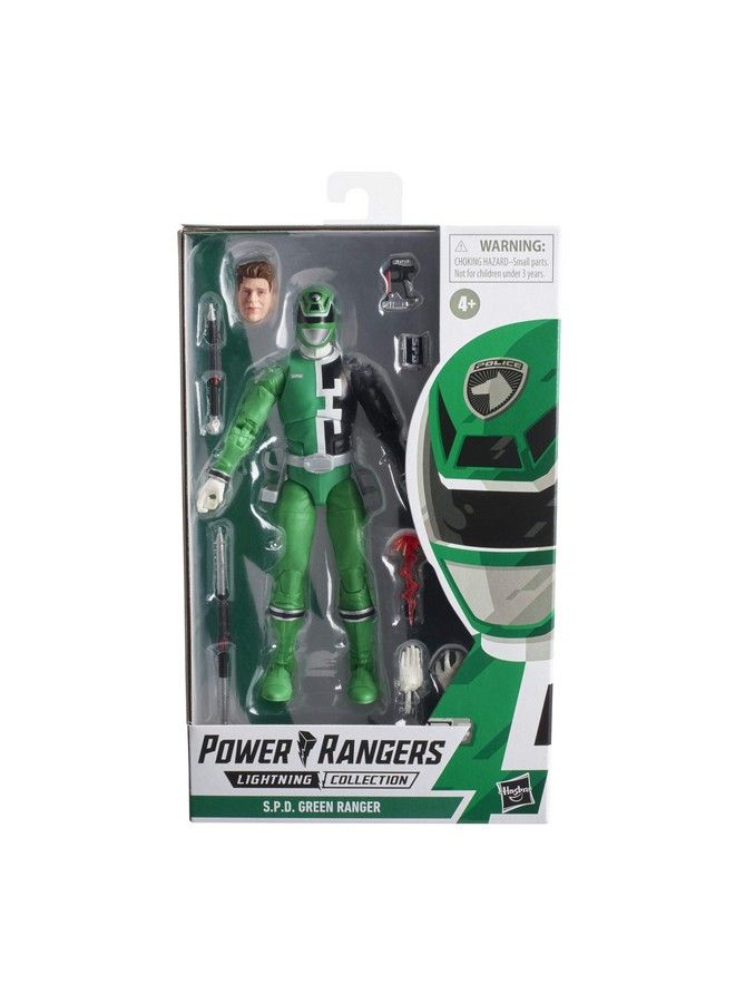 Lightning Collection S.P.D. Green Ranger 6Inch Premium Collectible Action Figure Toy With Accessories