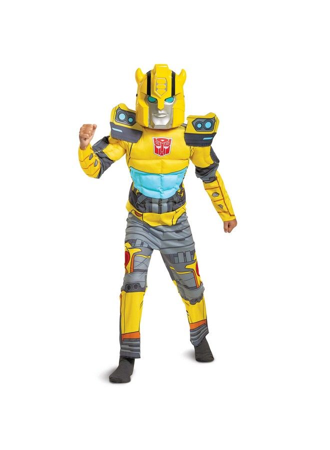 Bumblebee Costume Muscle Transformer Costumes For Boys Padded Character Jumpsuit Kids Size Large (1012)
