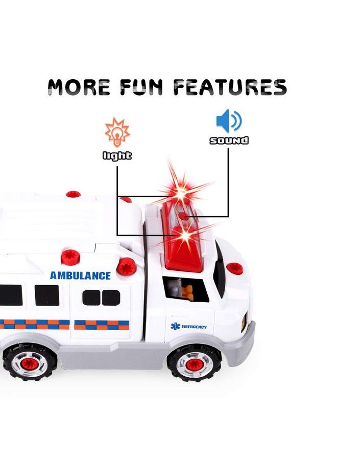 Learning Take Apart Toy Build Your Own Car Toy Ambulance Educational Playset With Tools And Power Drill Diy Assembly Car Gifts For Kids With Realistic Sounds & Lights (3+ Ages)