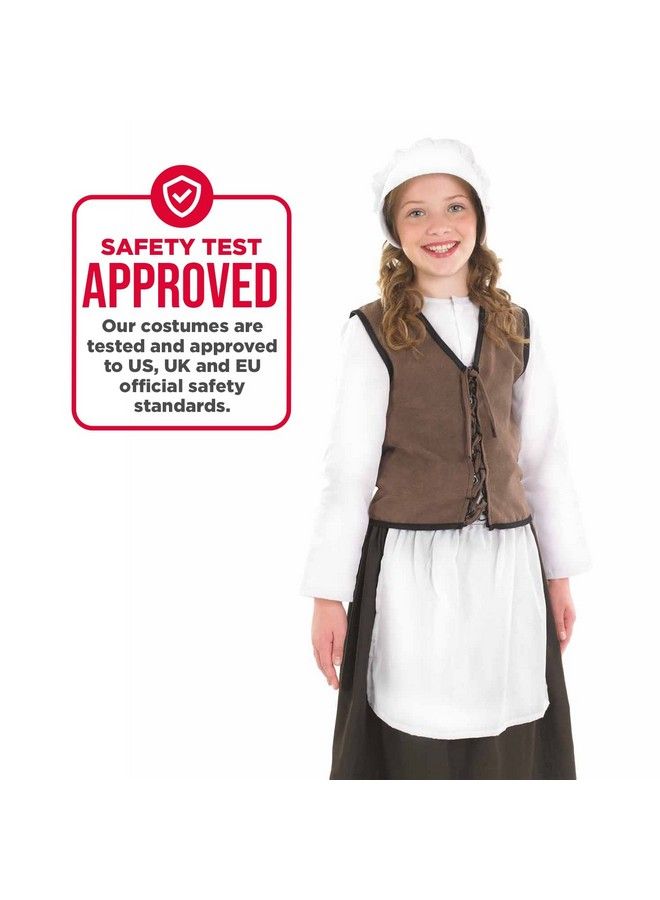 Colonial Costume Girls Tudor Kitchen Pilgrim Pioneer Halloween Girls Book Character Costumes For Kids Medium