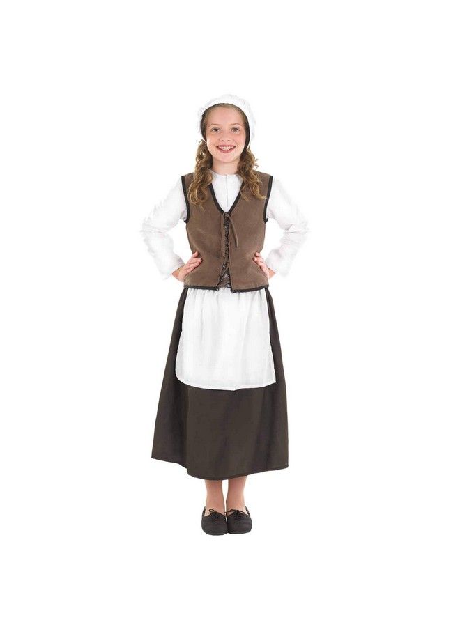 Colonial Costume Girls Tudor Kitchen Pilgrim Pioneer Halloween Girls Book Character Costumes For Kids Medium