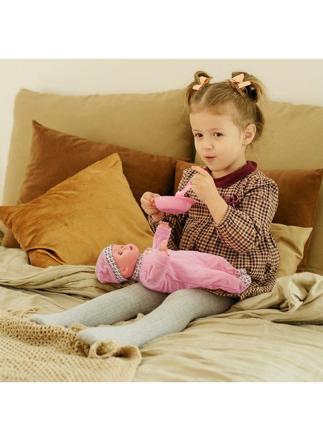 16 Inch Interactive Baby Doll Pink Crying Talking Baby Dolls With Different Sounds Pretend Play Funny Feeding Accessories Preschool Toys Gift For Toddlers 2 3 4 5+ Year Old Girls Boys