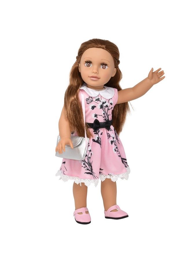 18 Inch Girl Doll Poseable Fashion Doll With Fine Hair For Styling Clothes Shoes Purse And Accessories Princess Doll For Girls And Kids