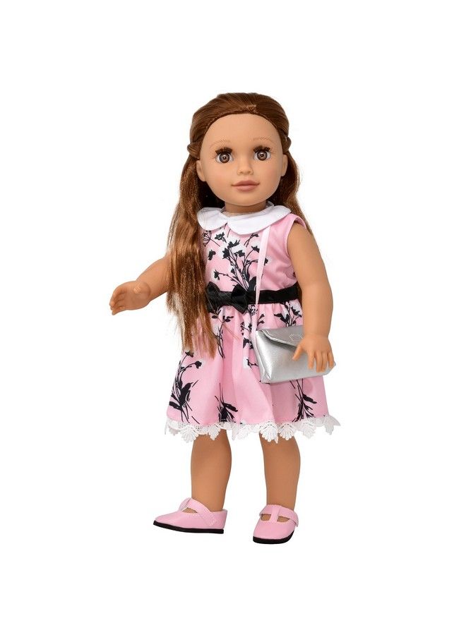 18 Inch Girl Doll Poseable Fashion Doll With Fine Hair For Styling Clothes Shoes Purse And Accessories Princess Doll For Girls And Kids