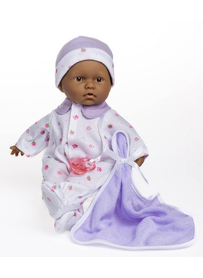 La Baby Boutique Hispanic 11 Inch Small Soft Body Baby Doll Dressed In Purple For Children 12 Months And Older