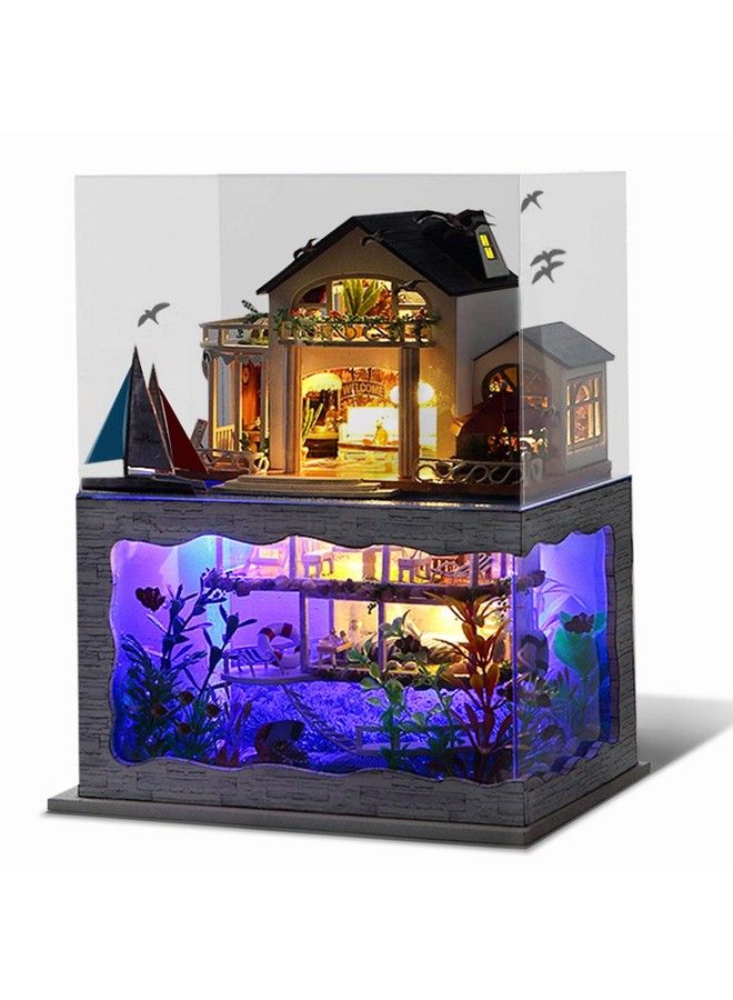 Diy Miniature Dollhouse Kitunihobby Diy Dollhouse Kit Tiny House Wooden Toy Gift With Furniture Dust Proof Led Lights For Adults