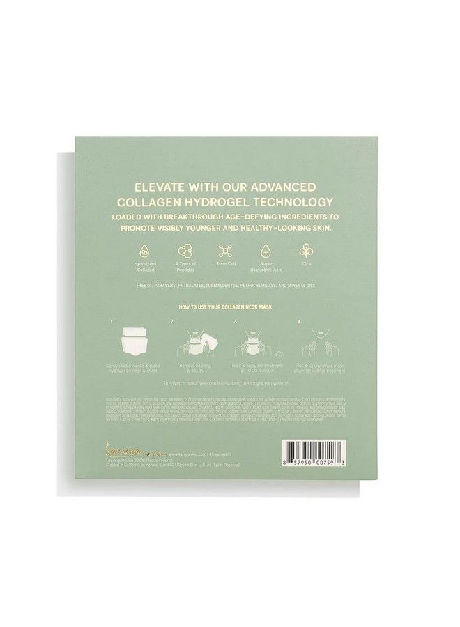 Collagen Hydrogel 2piece Neck and Décolleté Sheet Masks Skin Care Products with Collagen Hydrogel Technology for Smoothing Wrinkles Fine Lines and Deep Moisturizing of Skin (1 Pack)