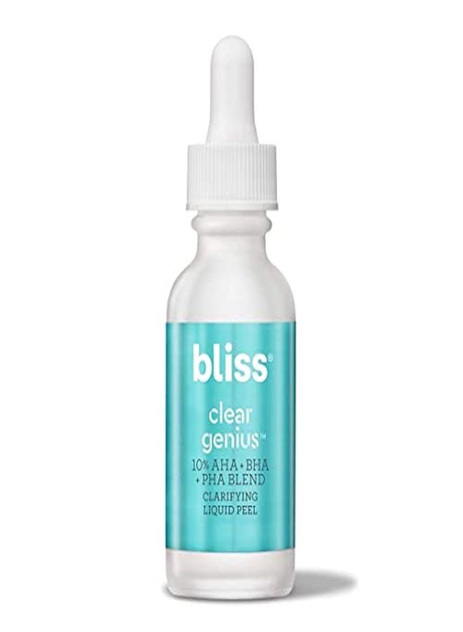 Clear Genius Clarifying Overnight Liquid Peel | Clear Pores & Exfoliate Skin | Non-Irritating | Clean | Cruelty-Free | Paraben Free | Vegan | 1 Fl Oz