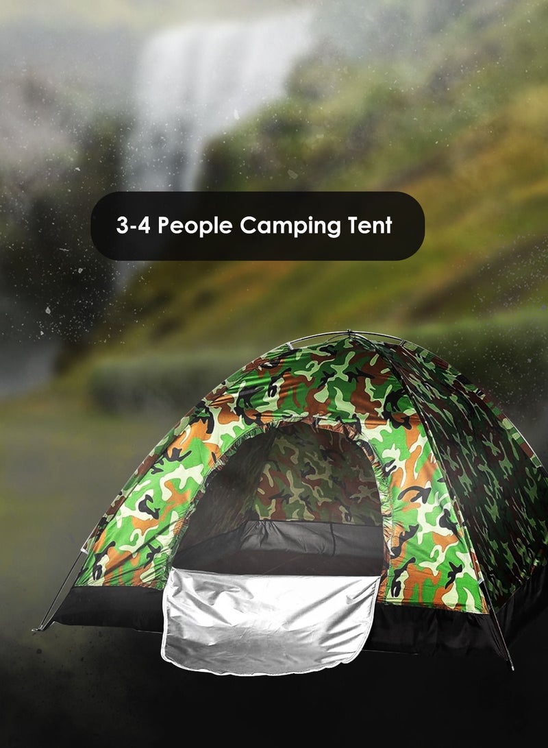 1-Piece Outdoor Camouflage Camping Tent Hiking Outdoor Equipment 3-4 Person