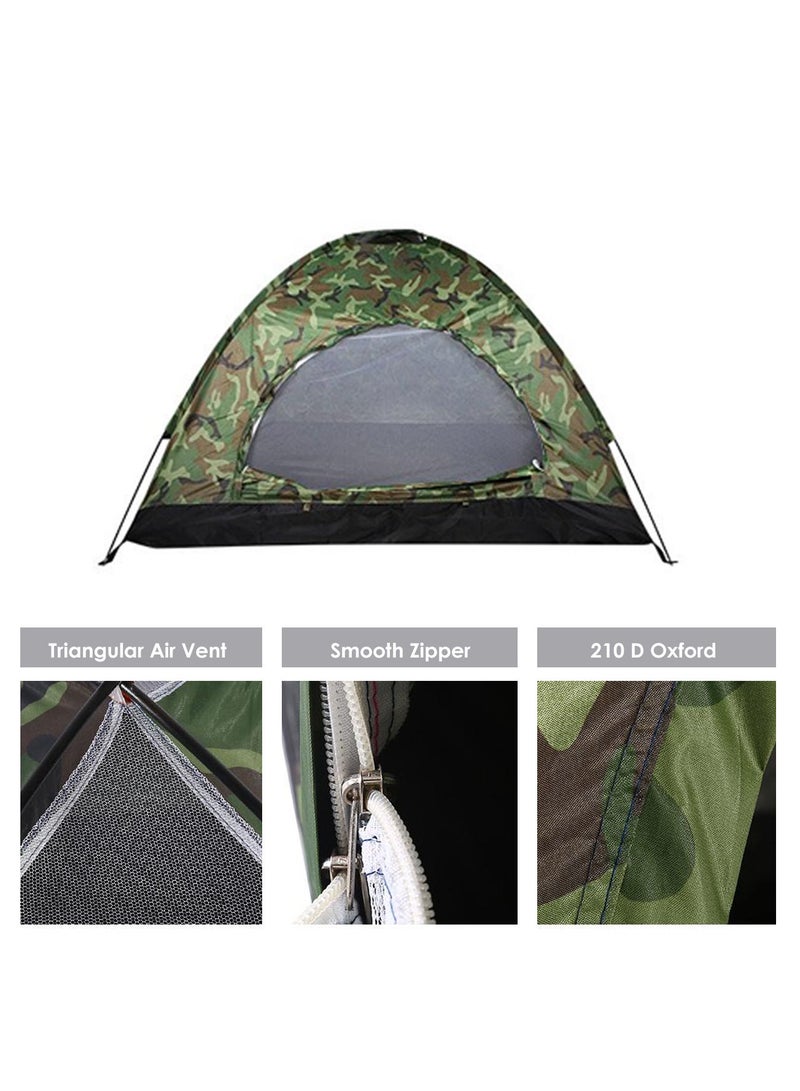 1-Piece Outdoor Camouflage Camping Tent Hiking Outdoor Equipment 3-4 Person