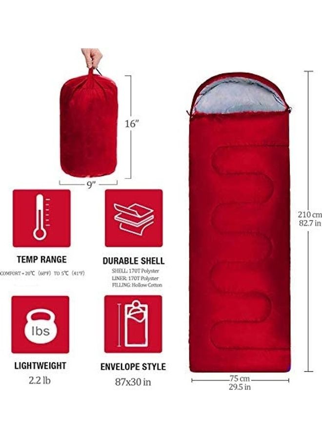 Lightweight Cotton Sleeping Bag For Camping 180x75x10cm